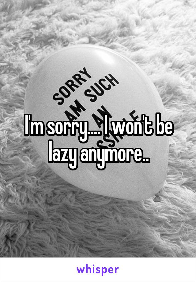 I'm sorry.... I won't be lazy anymore..