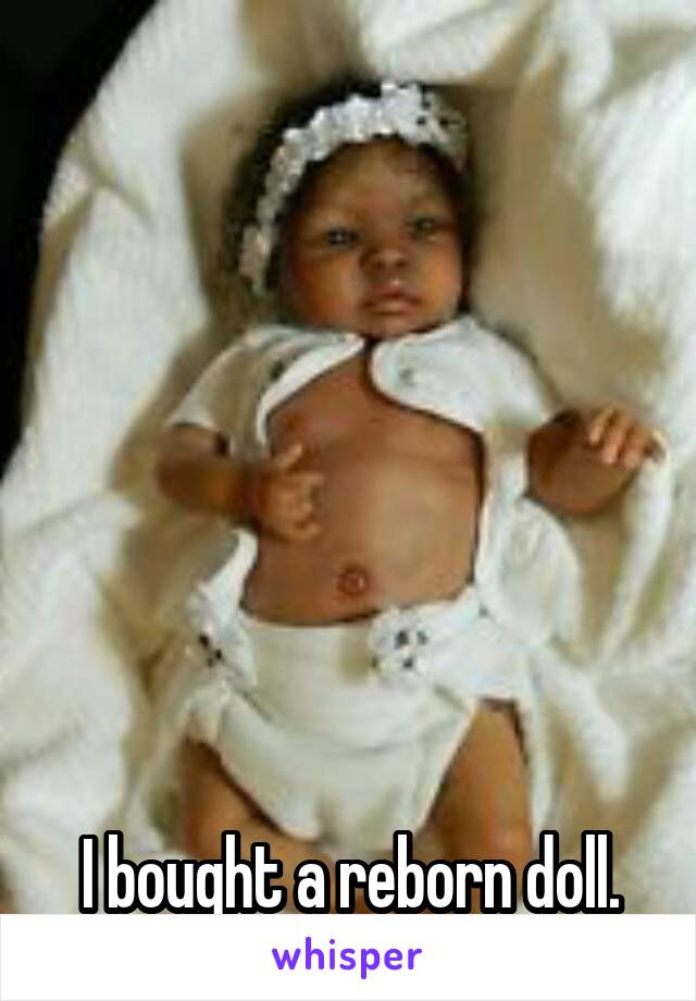 







I bought a reborn doll.