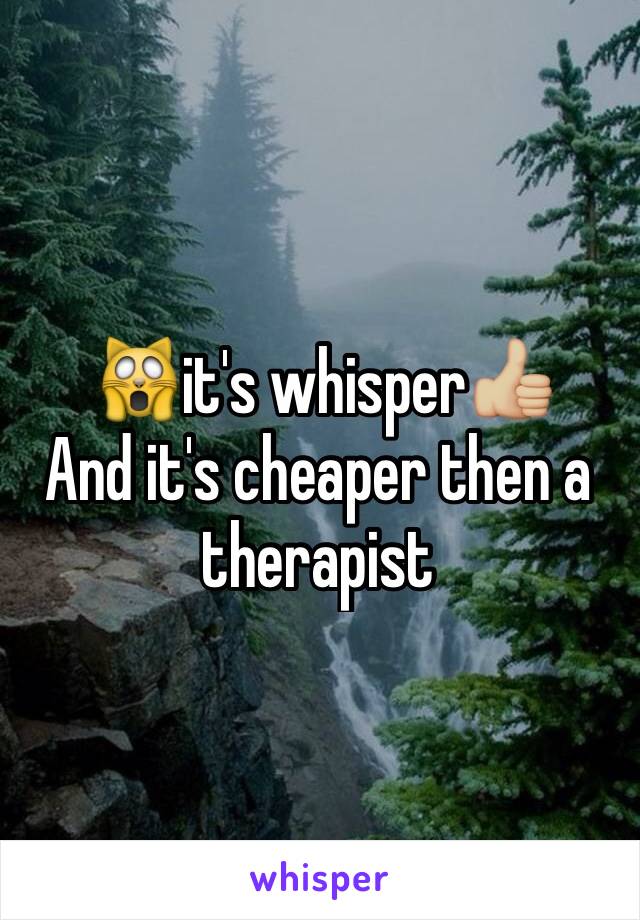  🙀it's whisper👍🏼
And it's cheaper then a therapist