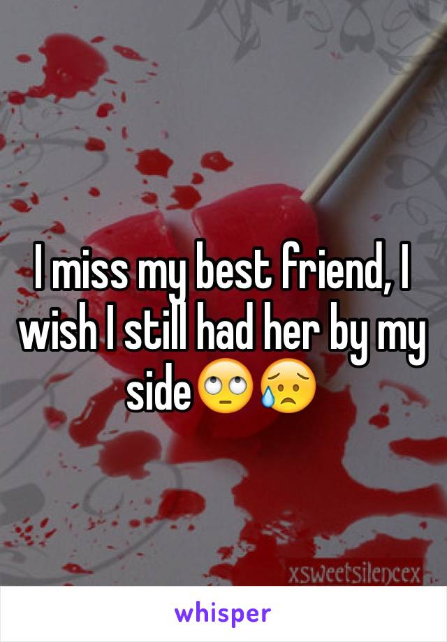 I miss my best friend, I wish I still had her by my side🙄😥