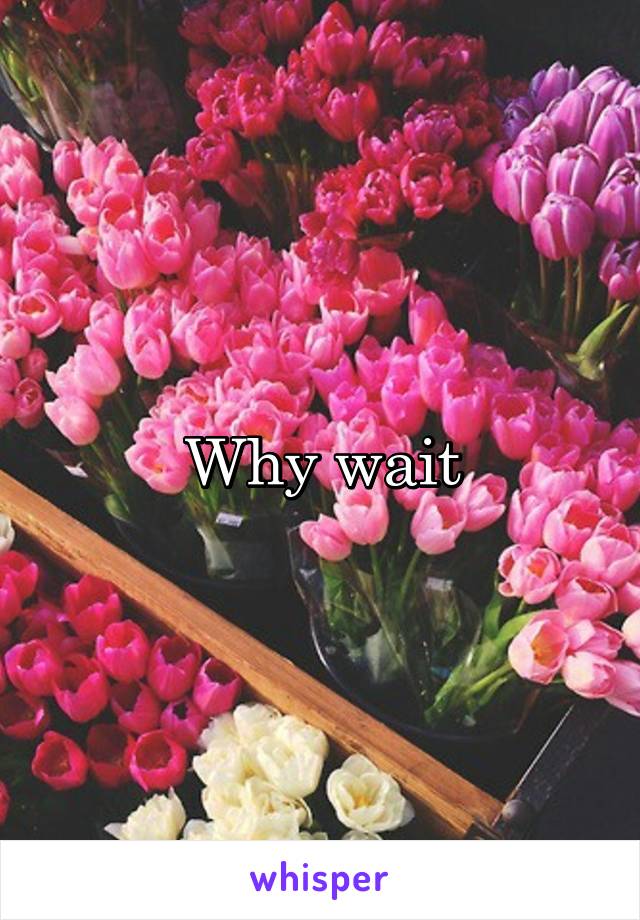 Why wait