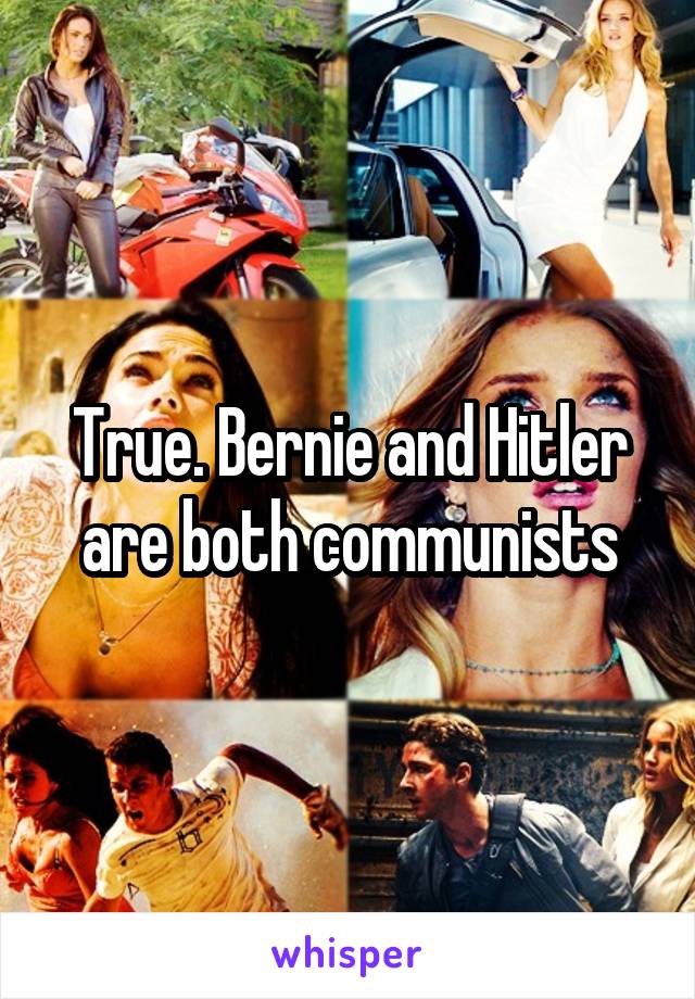 True. Bernie and Hitler are both communists