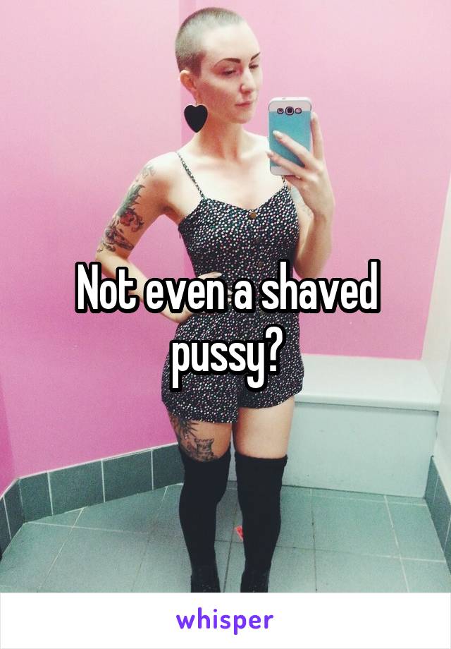 Not even a shaved pussy?