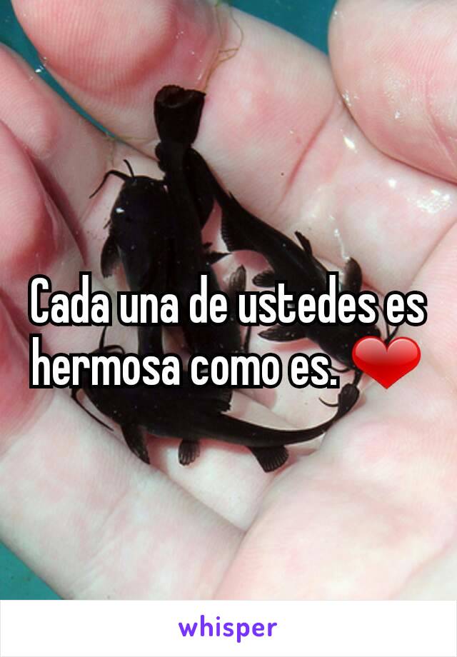 Cada una de ustedes es hermosa como es. ❤