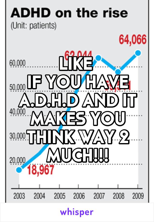 LIKE 
IF YOU HAVE A.D.H.D AND IT MAKES YOU THINK WAY 2 MUCH!!!