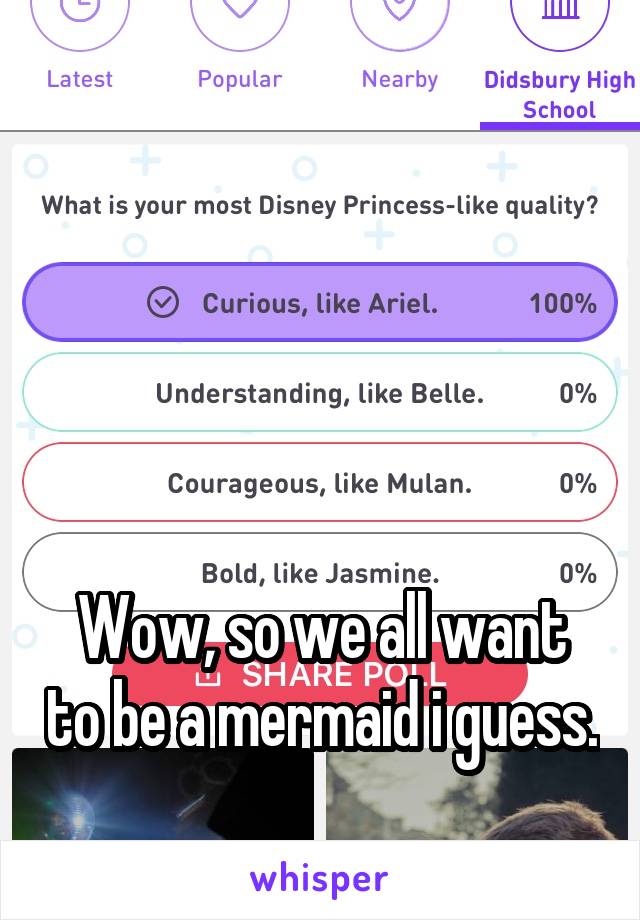 






Wow, so we all want to be a mermaid i guess.      
