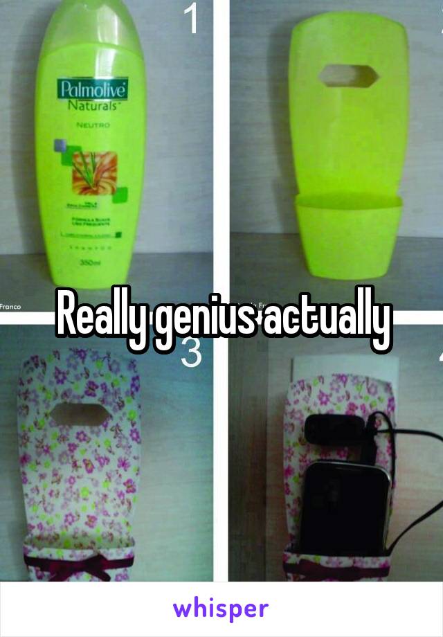 Really genius actually