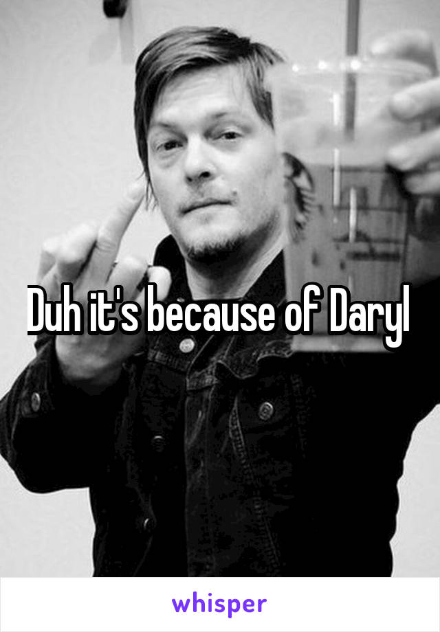 Duh it's because of Daryl 