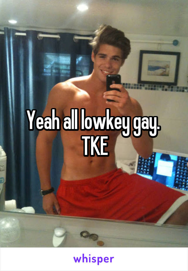 Yeah all lowkey gay. 
TKE