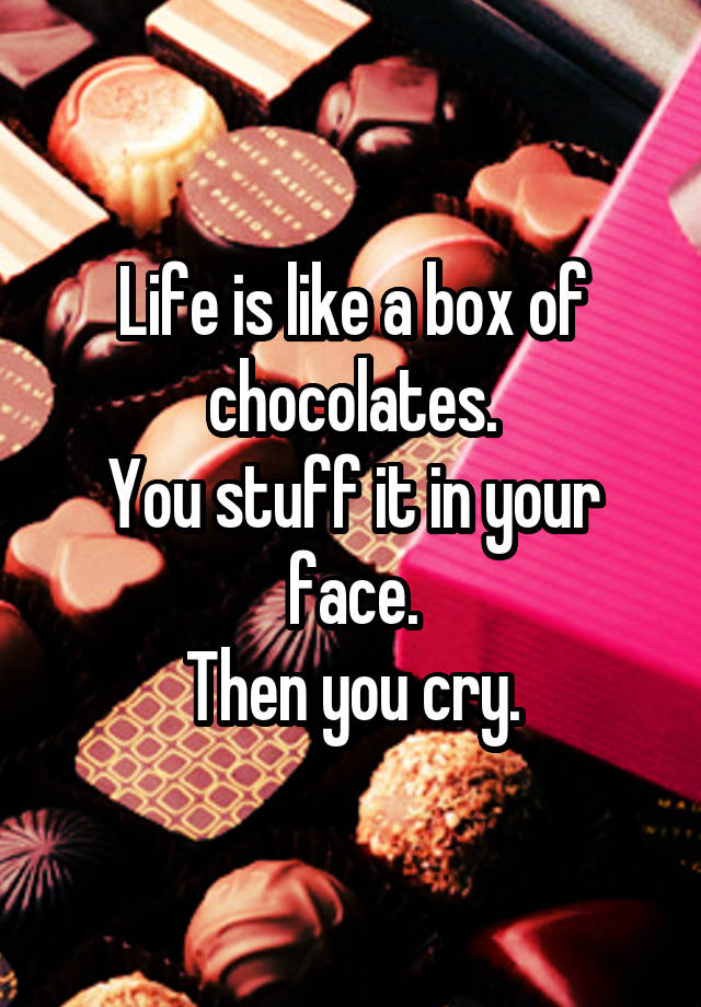 life-is-like-a-box-of-chocolates-you-stuff-it-in-your-face-then-you-cry