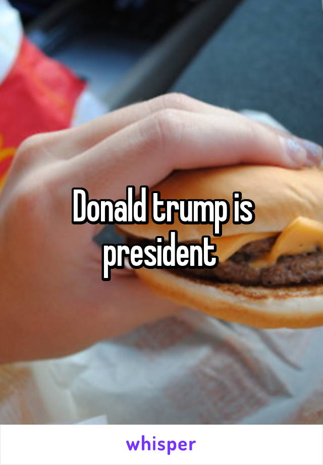 Donald trump is president 