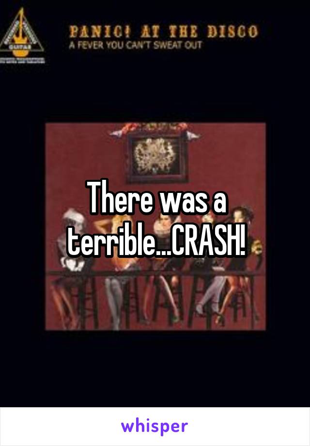 There was a terrible...CRASH!