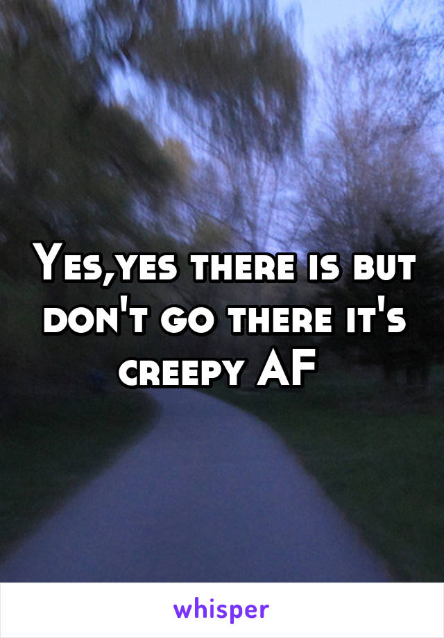 Yes,yes there is but don't go there it's creepy AF 