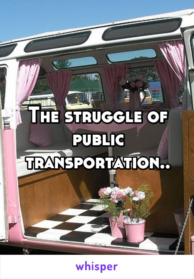 The struggle of public transportation..