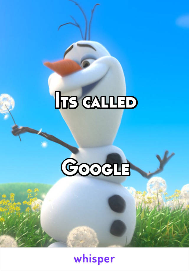 Its called


Google