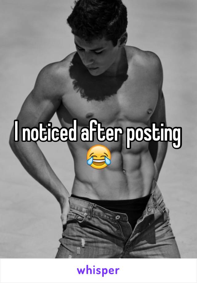 I noticed after posting 😂