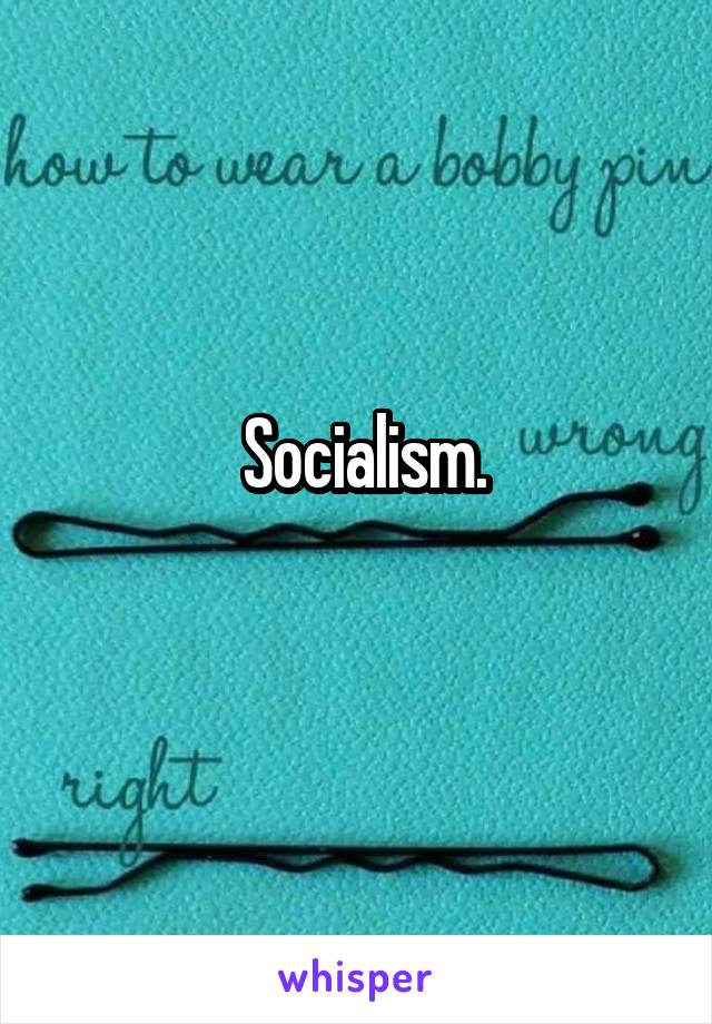  Socialism.
