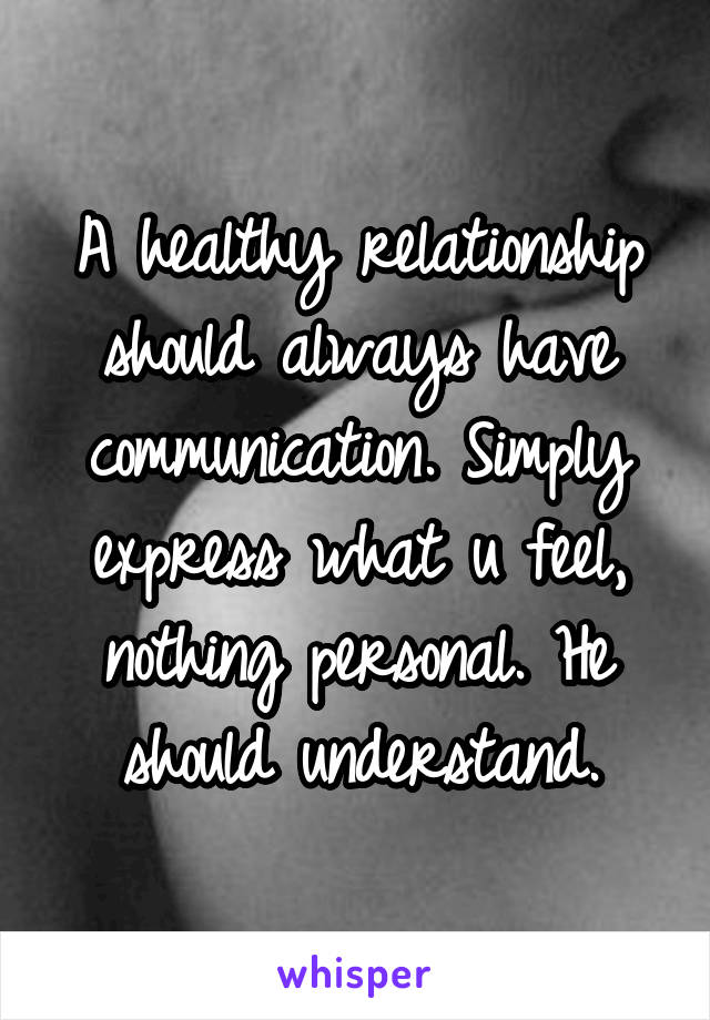 A healthy relationship should always have communication. Simply express what u feel, nothing personal. He should understand.