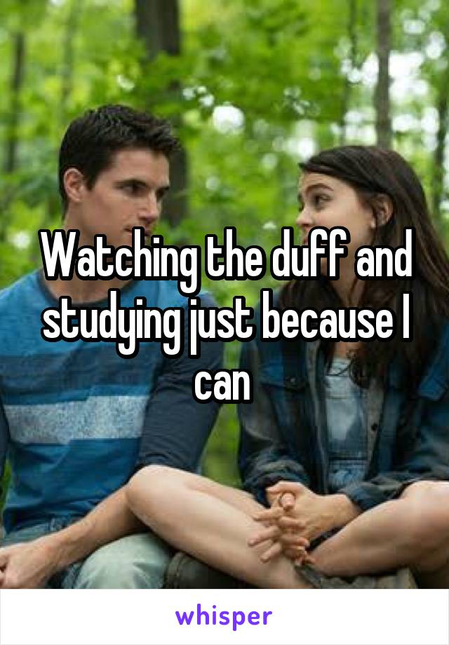 Watching the duff and studying just because I can 