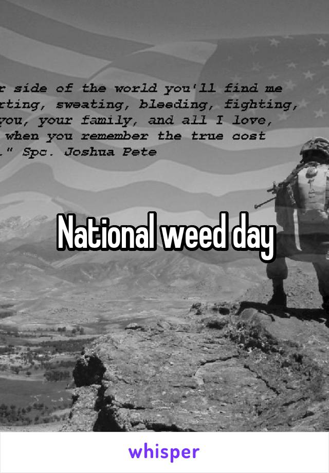 National weed day