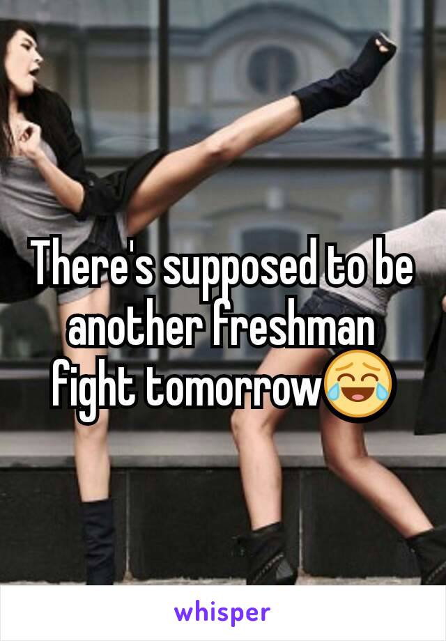 There's supposed to be another freshman fight tomorrow😂