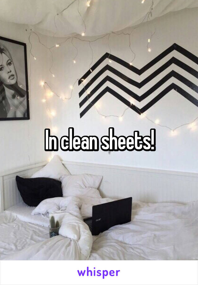 In clean sheets!