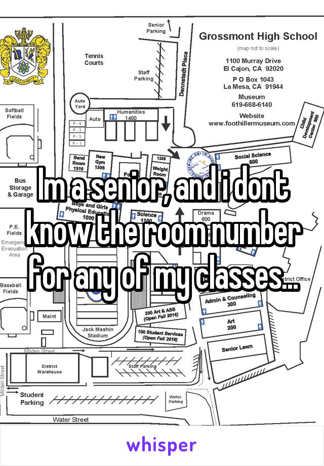 Im a senior, and i dont know the room number for any of my classes...