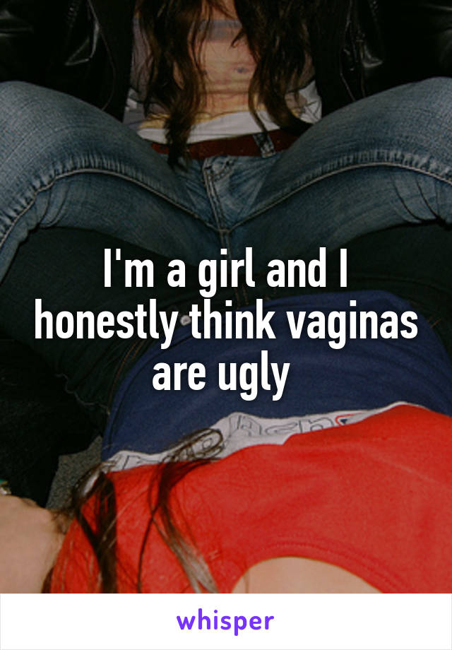 I'm a girl and I honestly think vaginas are ugly 