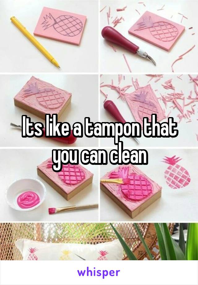 Its like a tampon that you can clean