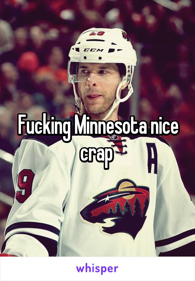 Fucking Minnesota nice crap 