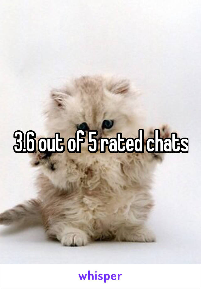 3.6 out of 5 rated chats