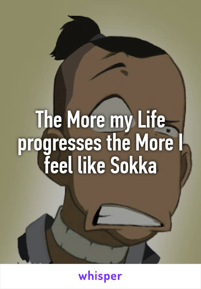 The More my Life progresses the More I feel like Sokka