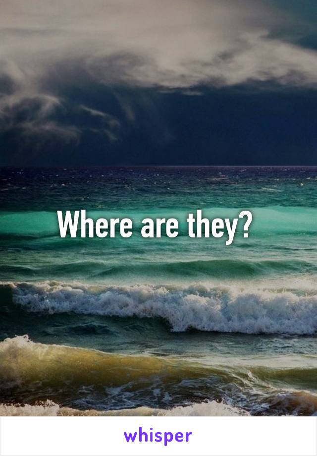 Where are they? 