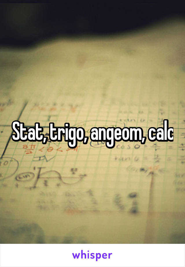 Stat, trigo, angeom, calc