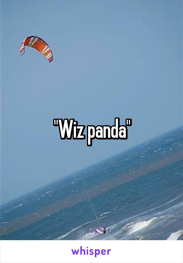 "Wiz panda"