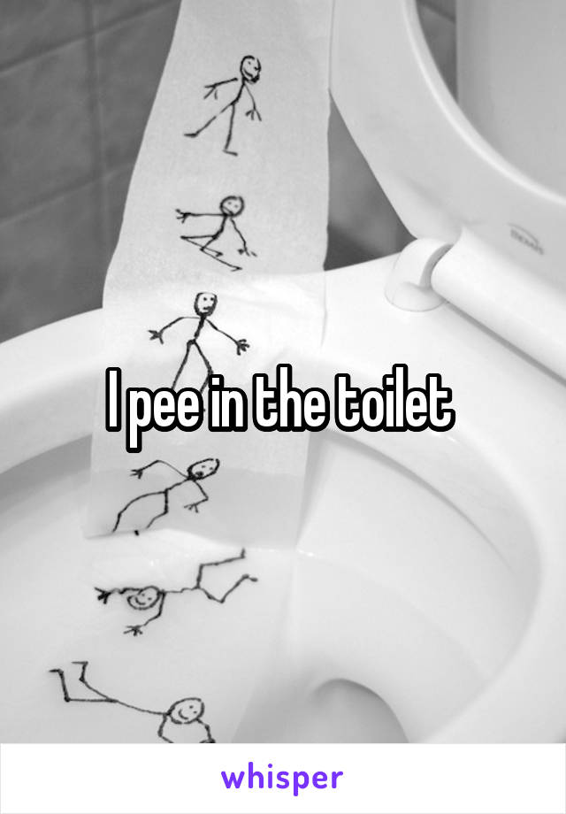 I pee in the toilet 