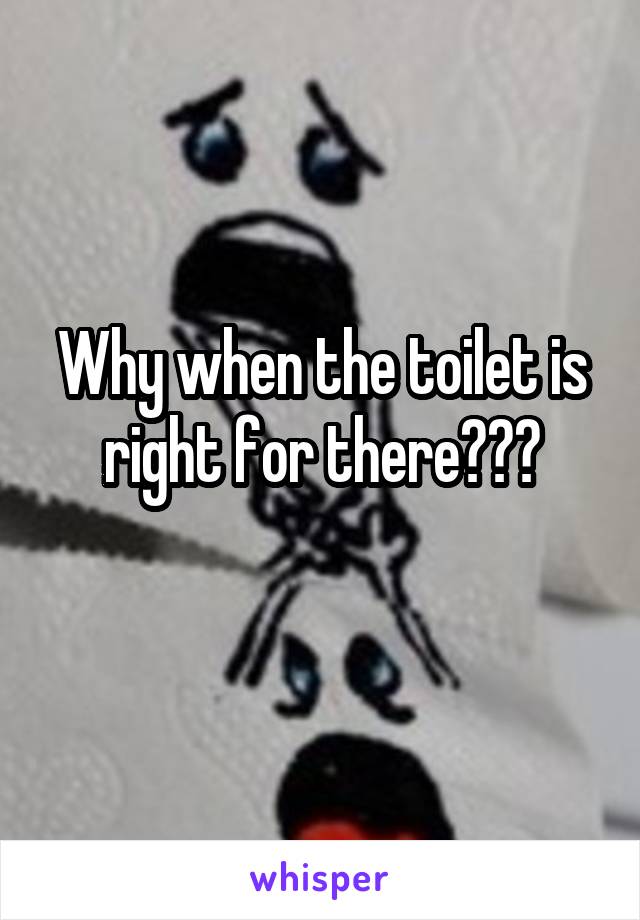 Why when the toilet is right for there???
