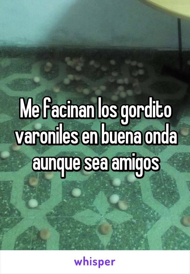 Me facinan los gordito varoniles en buena onda aunque sea amigos