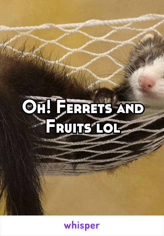 Oh! Ferrets and Fruits lol