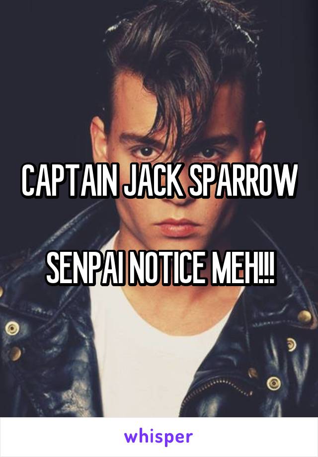 CAPTAIN JACK SPARROW

SENPAI NOTICE MEH!!!