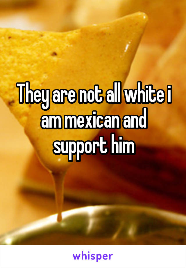 They are not all white i am mexican and support him
