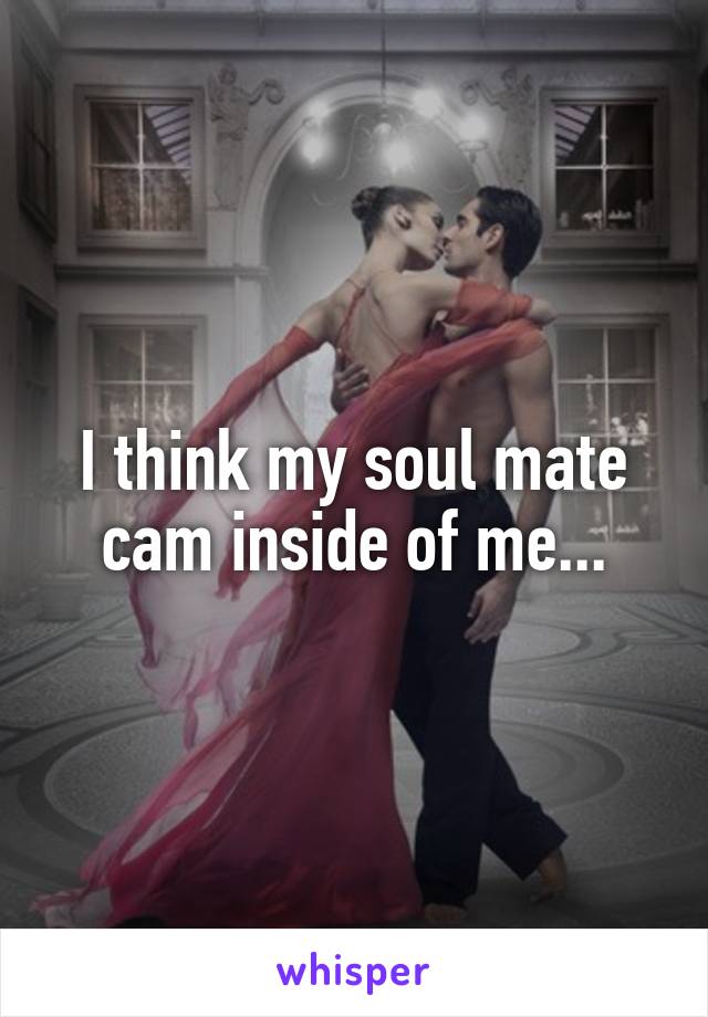 I think my soul mate cam inside of me...