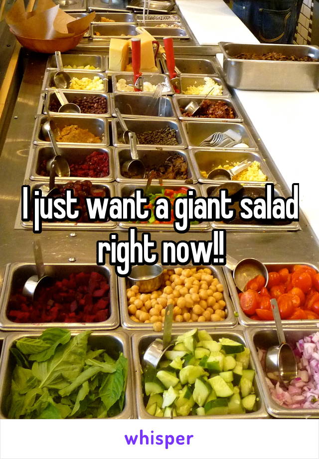 I just want a giant salad right now!!