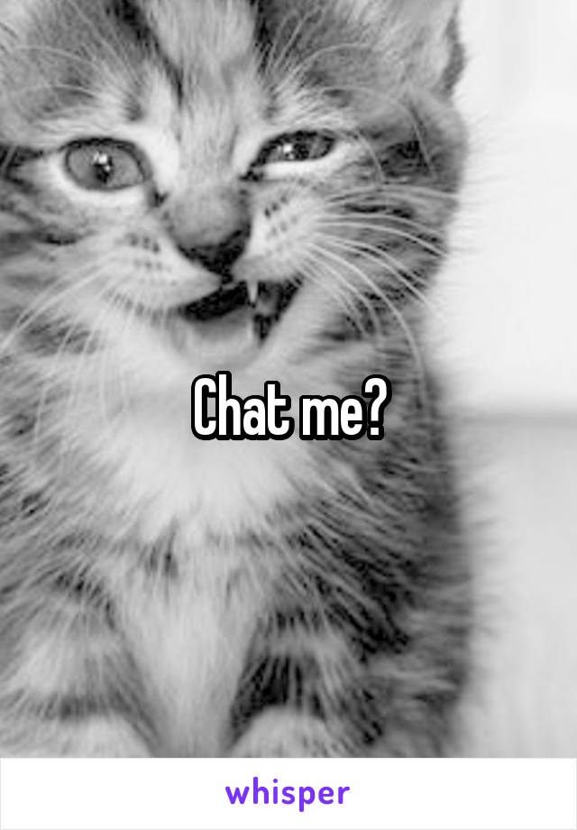 Chat me?