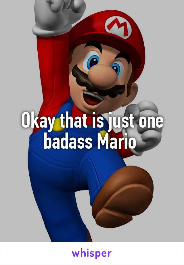 Okay that is just one badass Mario 