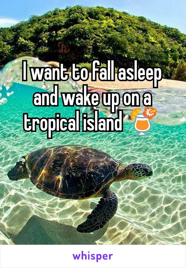 I want to fall asleep and wake up on a tropical island 🍹 