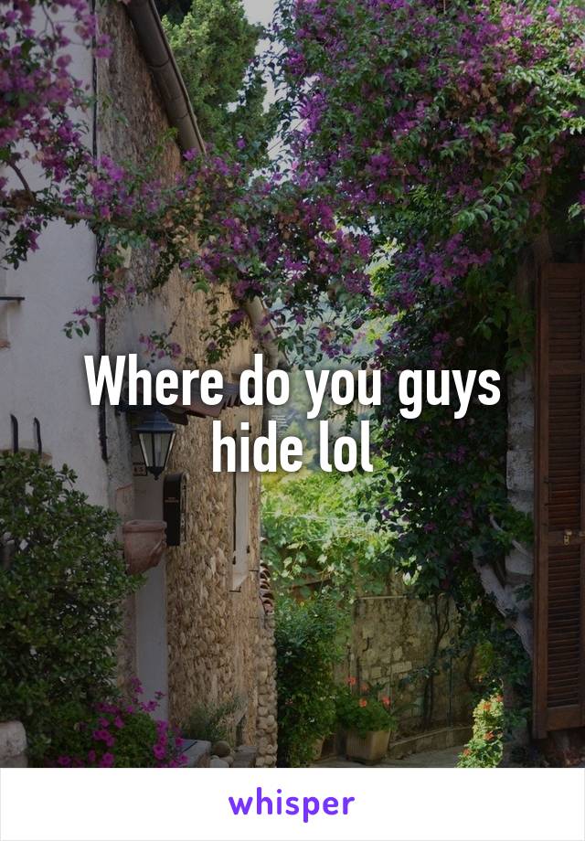 Where do you guys hide lol