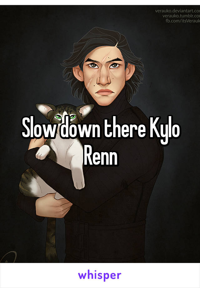 Slow down there Kylo Renn