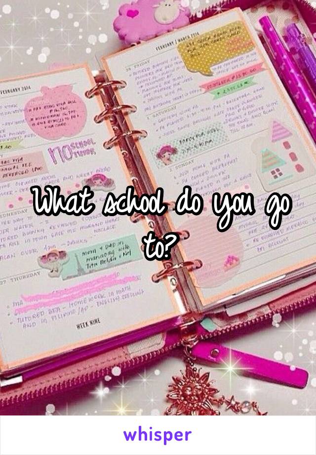 What school do you go to?