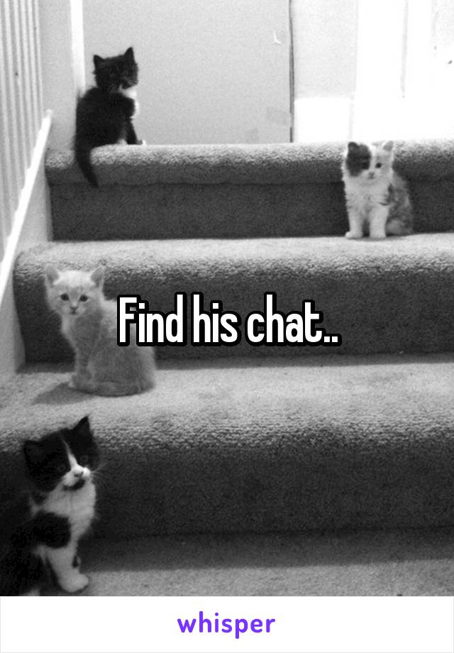 Find his chat..